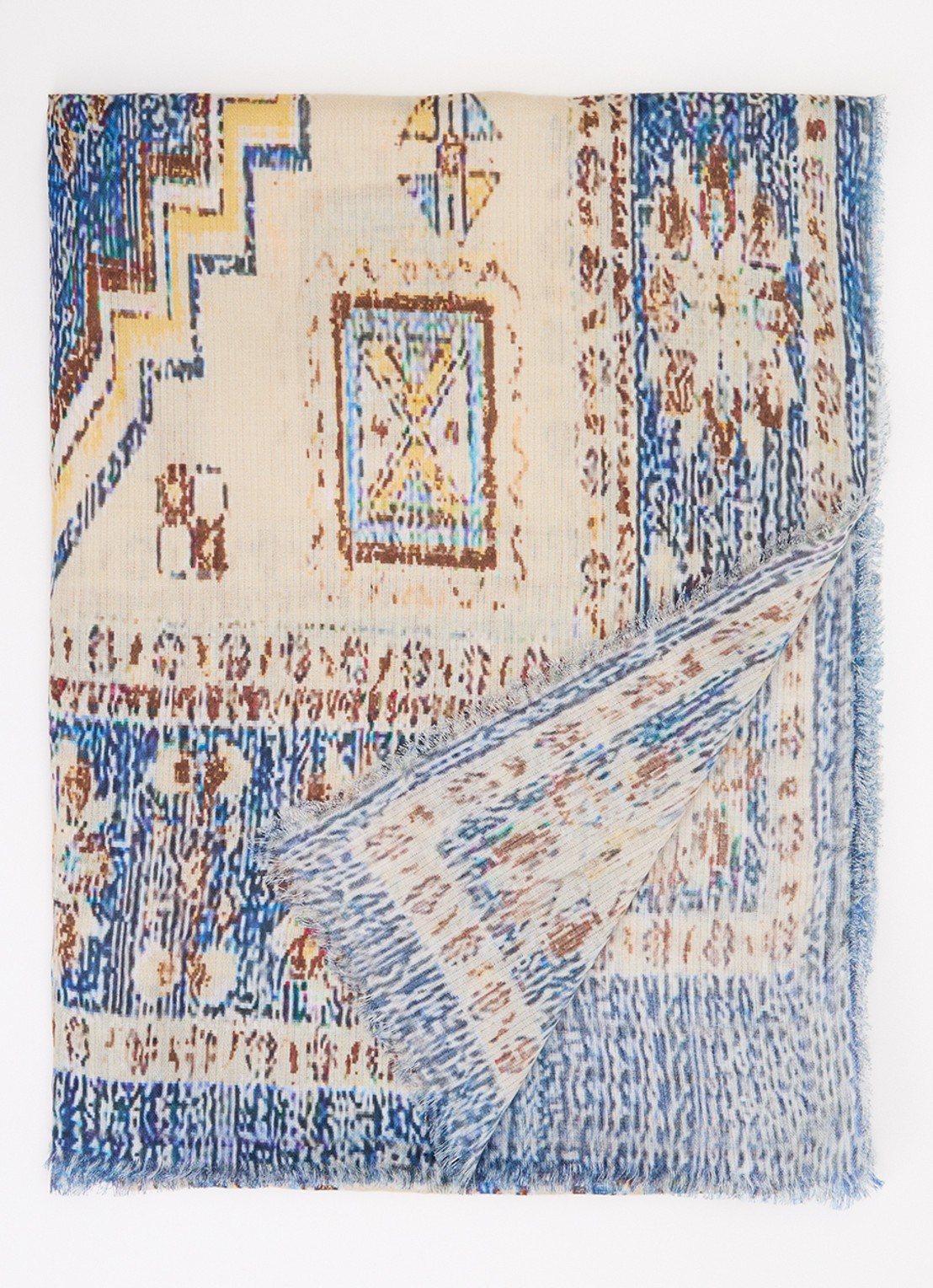 Gerard Darel Darina sjaal met print 180 x 70 cm - voorkant 3 beige