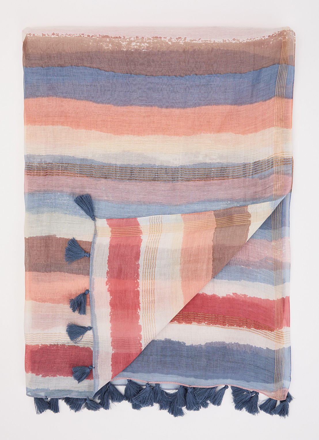 Gerard Darel Dinahe sjaal 70 x 180 cm  - voorkant 3 blauw