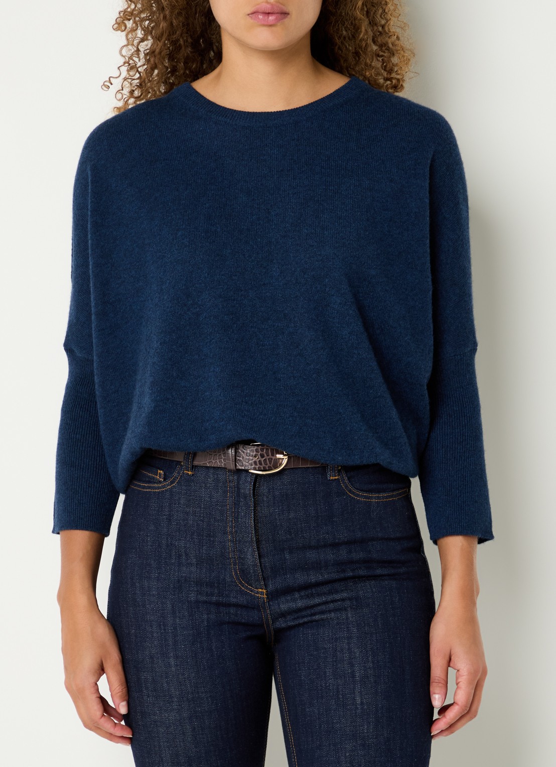 Gerard Darel Erline fijngebreide trui van kasjmier - detail 4 donkerblauw
