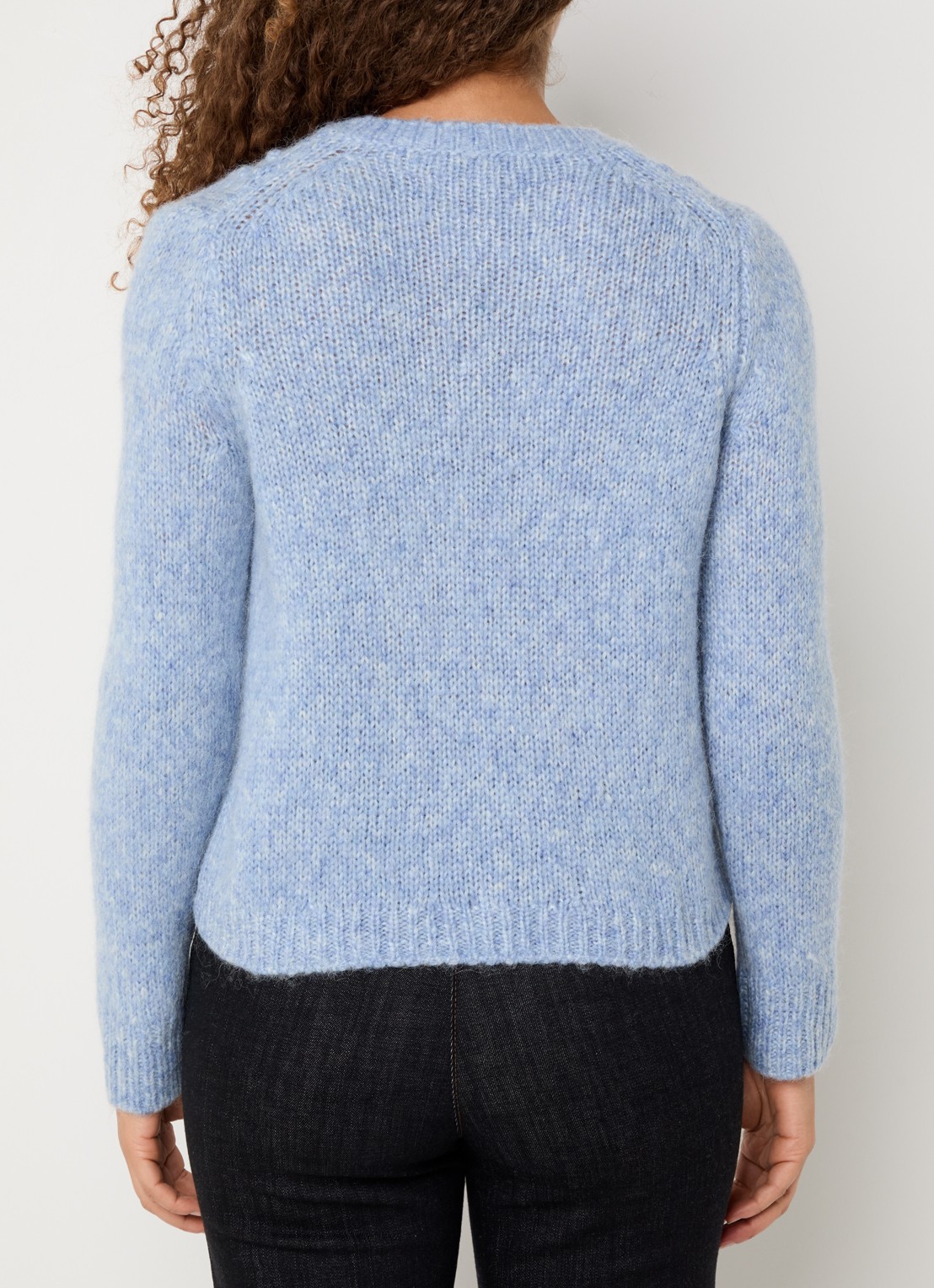 Gerard Darel Esperanze grofgebreide pullover in alpaca wolblend - achterkant 4 lichtblauw