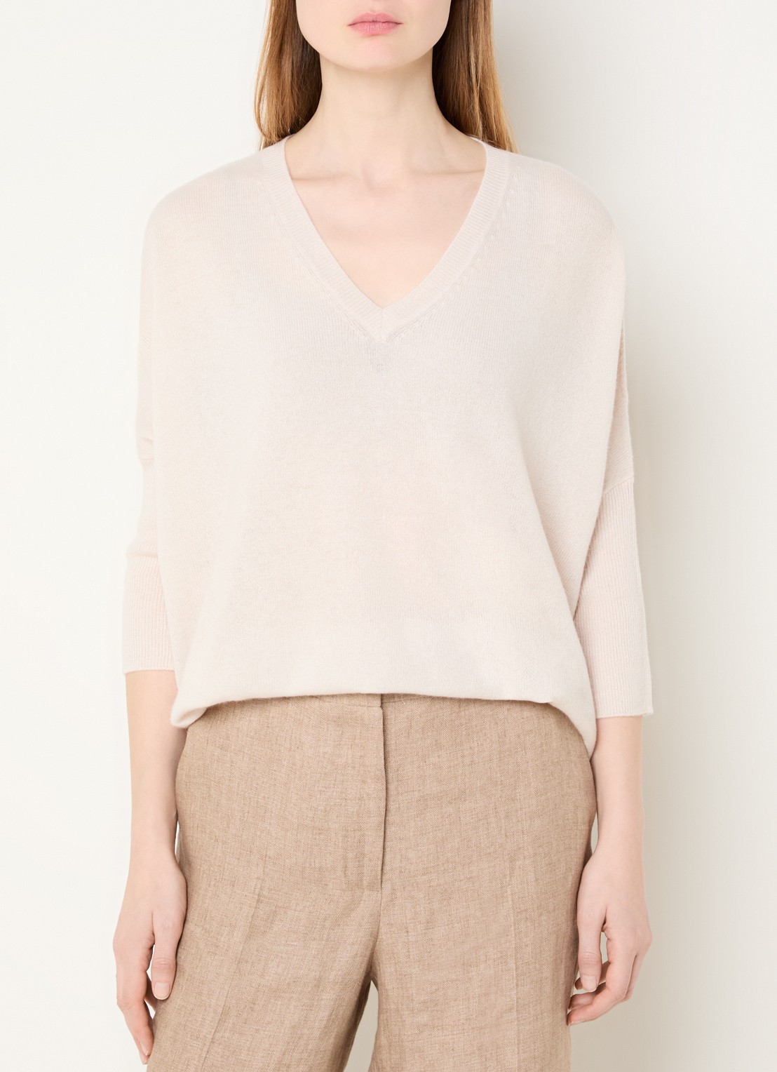 Gerard Darel Fijngebreide pullover van kasjmier - detail 4 creme