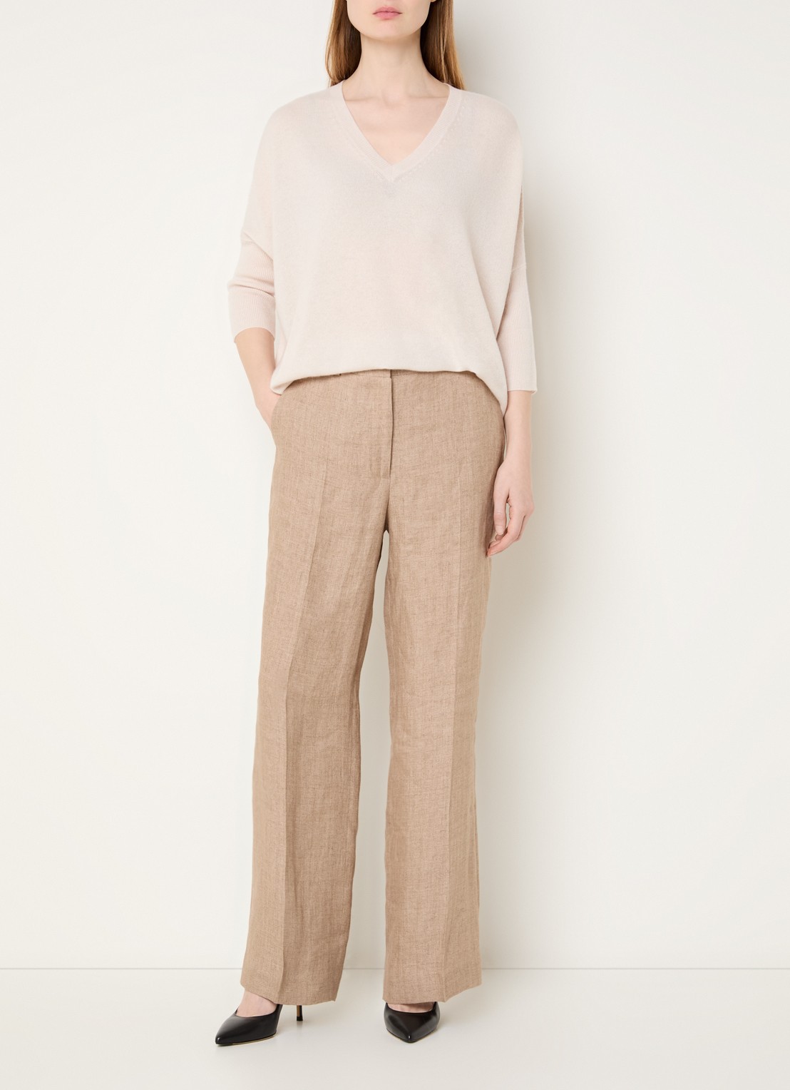 Gerard Darel Fijngebreide pullover van kasjmier - voorkant 2 creme