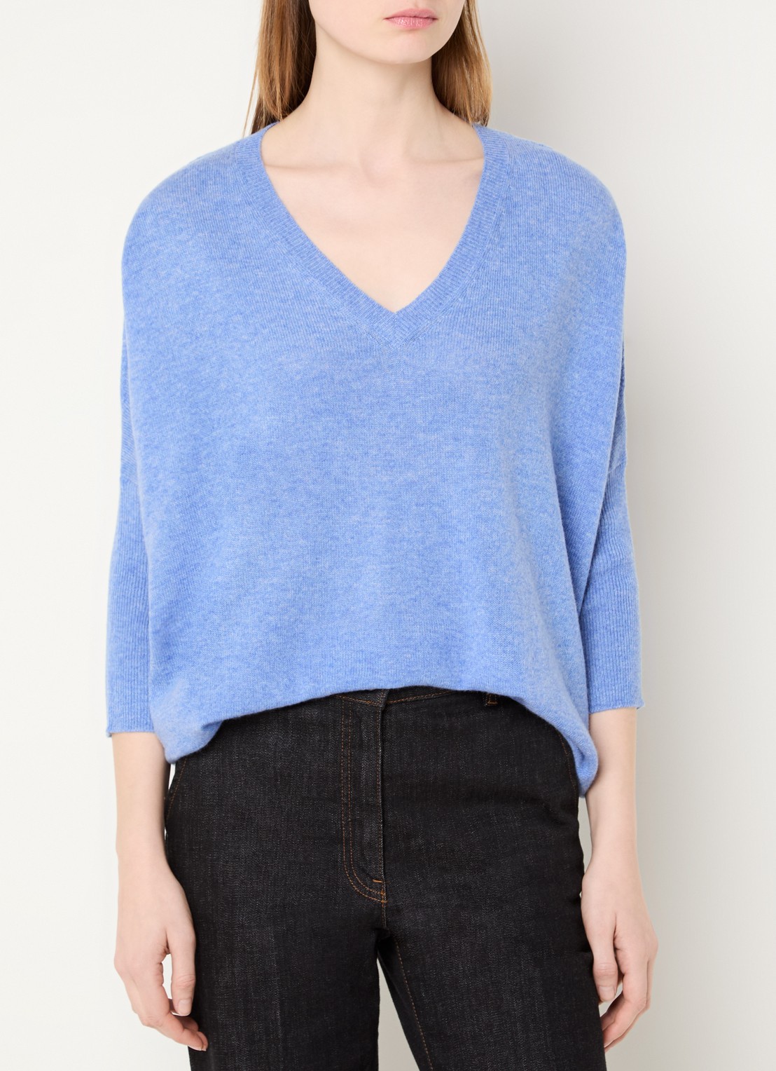 Gerard Darel Fijngebreide pullover van kasjmier - detail 2 blauw