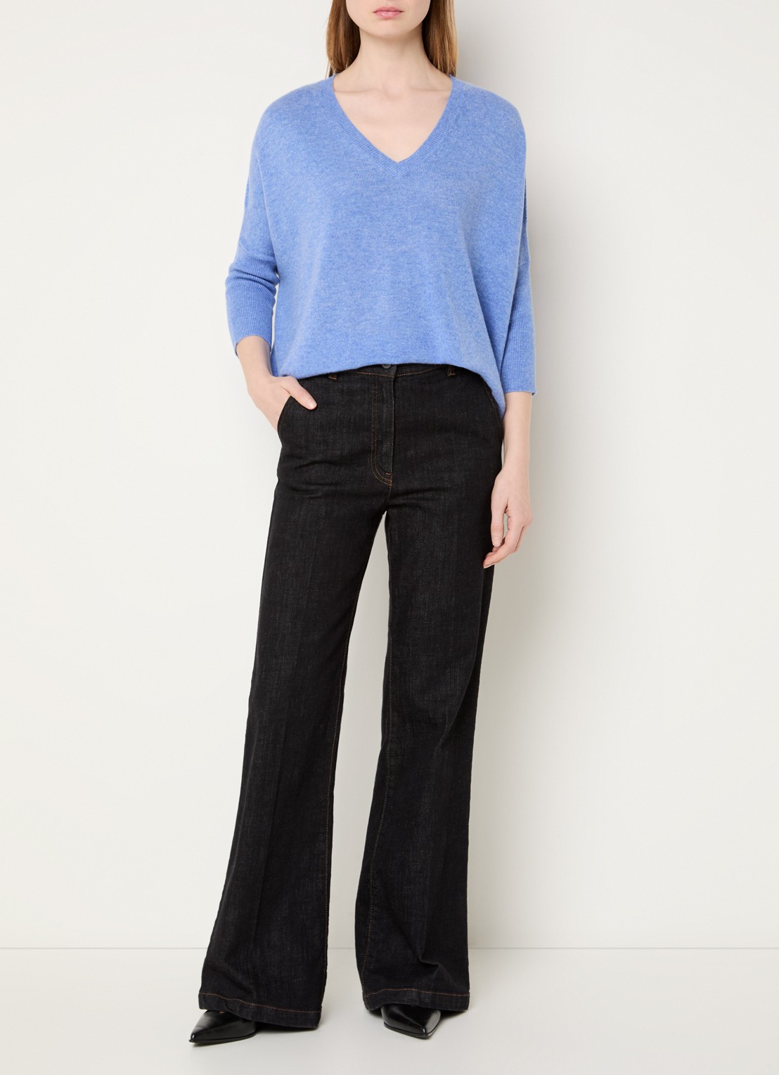 Gerard Darel Fijngebreide pullover van kasjmier - voorkant 4 blauw