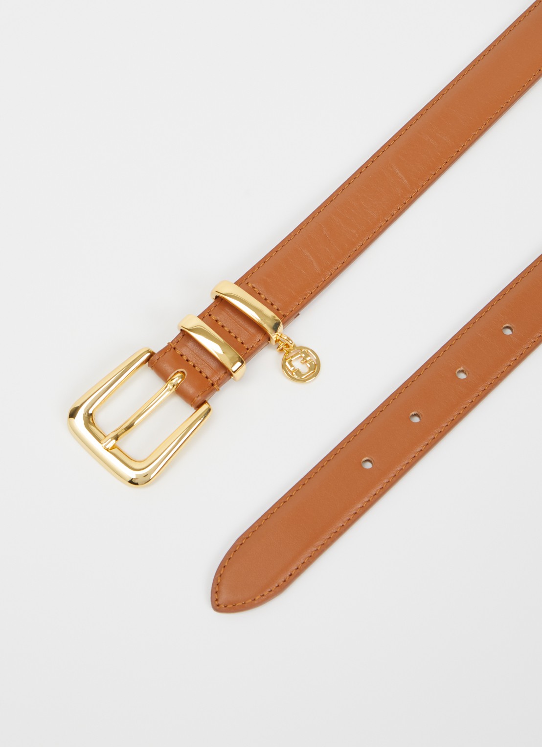Gerard Darel Giula riem van leer - detail 2 cognac