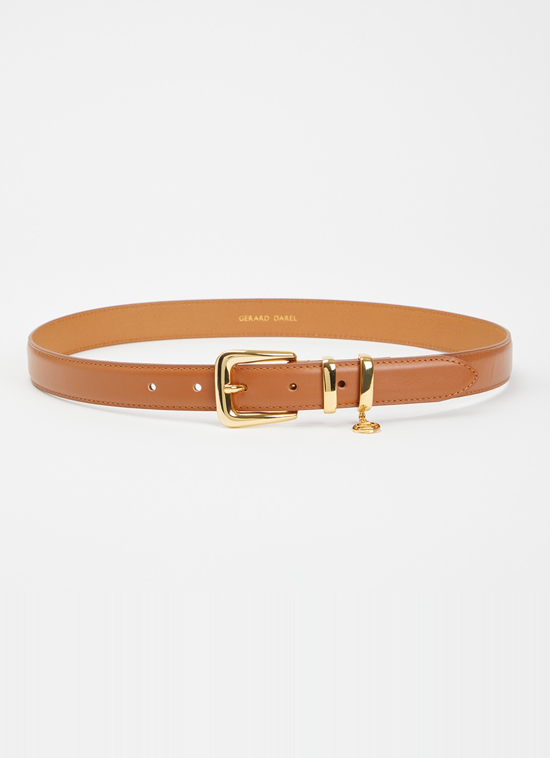 Gerard Darel Giula riem van leer - voorkant cognac