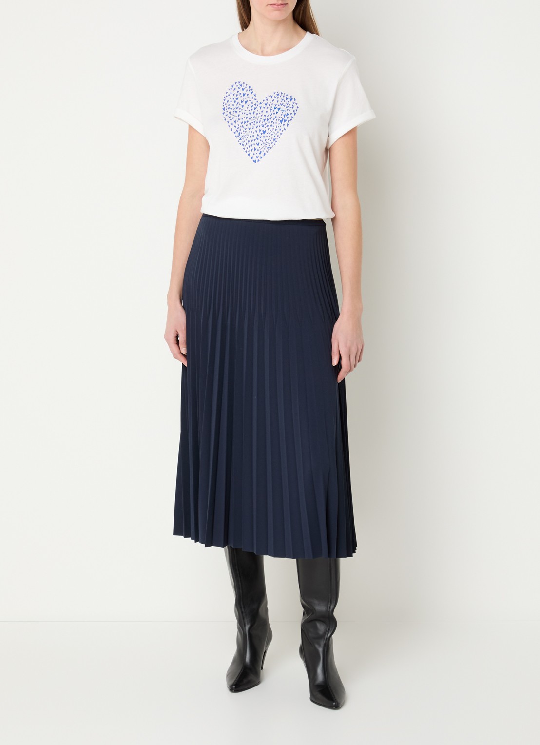 Gerard Darel Gloria T-shirt met print - voorkant 3 gebroken wit