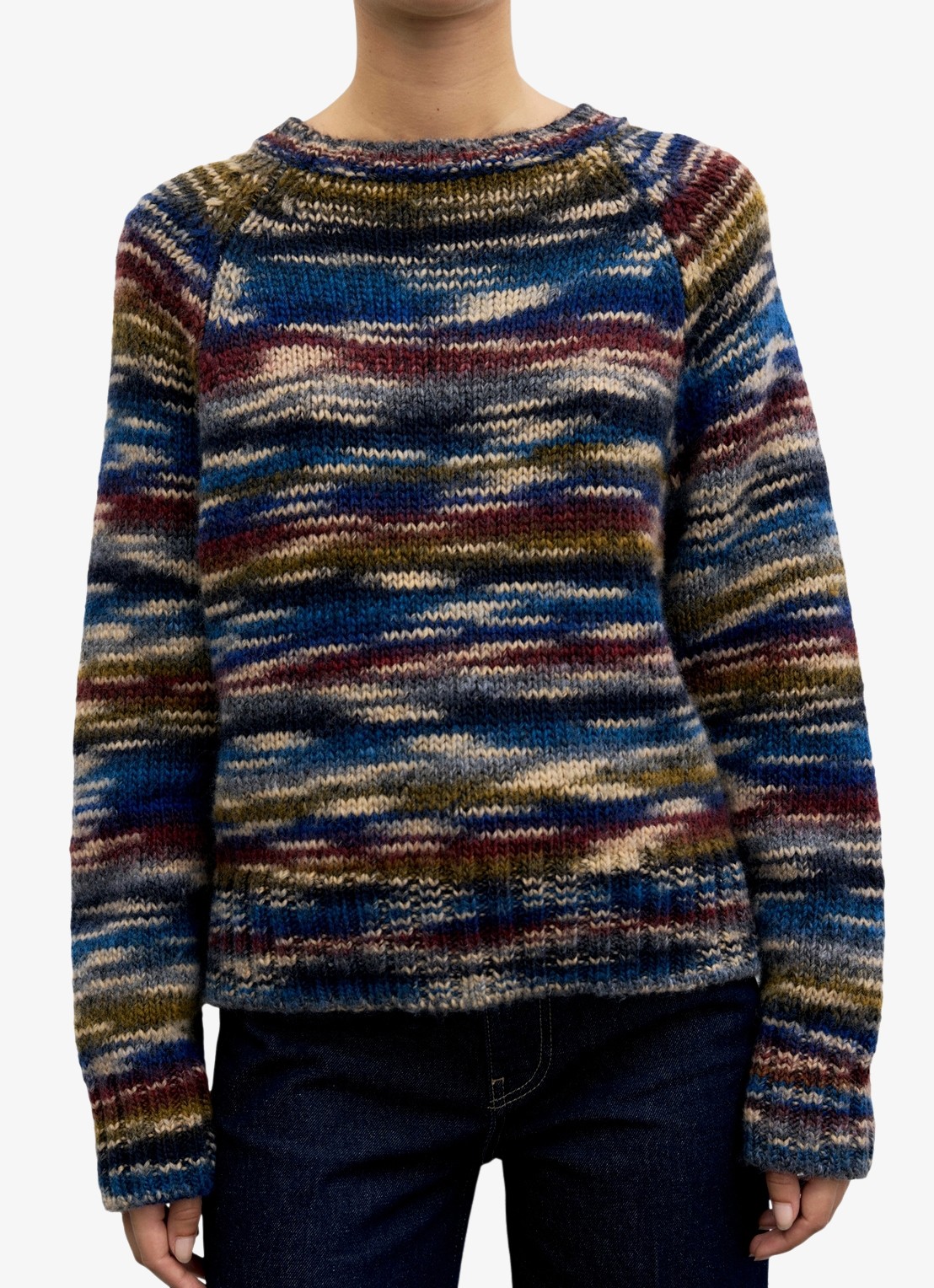 Gerard Darel Grofgebreide trui met ronde hals - detail 4 multicolor