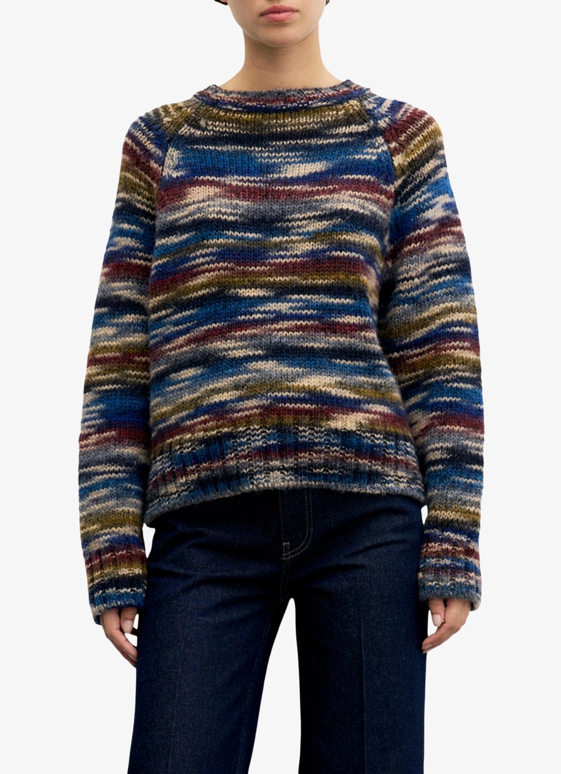Gerard Darel Grofgebreide trui met ronde hals - detail 5 multicolor
