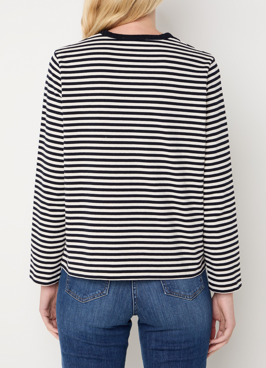 Gerard Darel Hulia longsleeve met streepprint - achterkant 4 creme