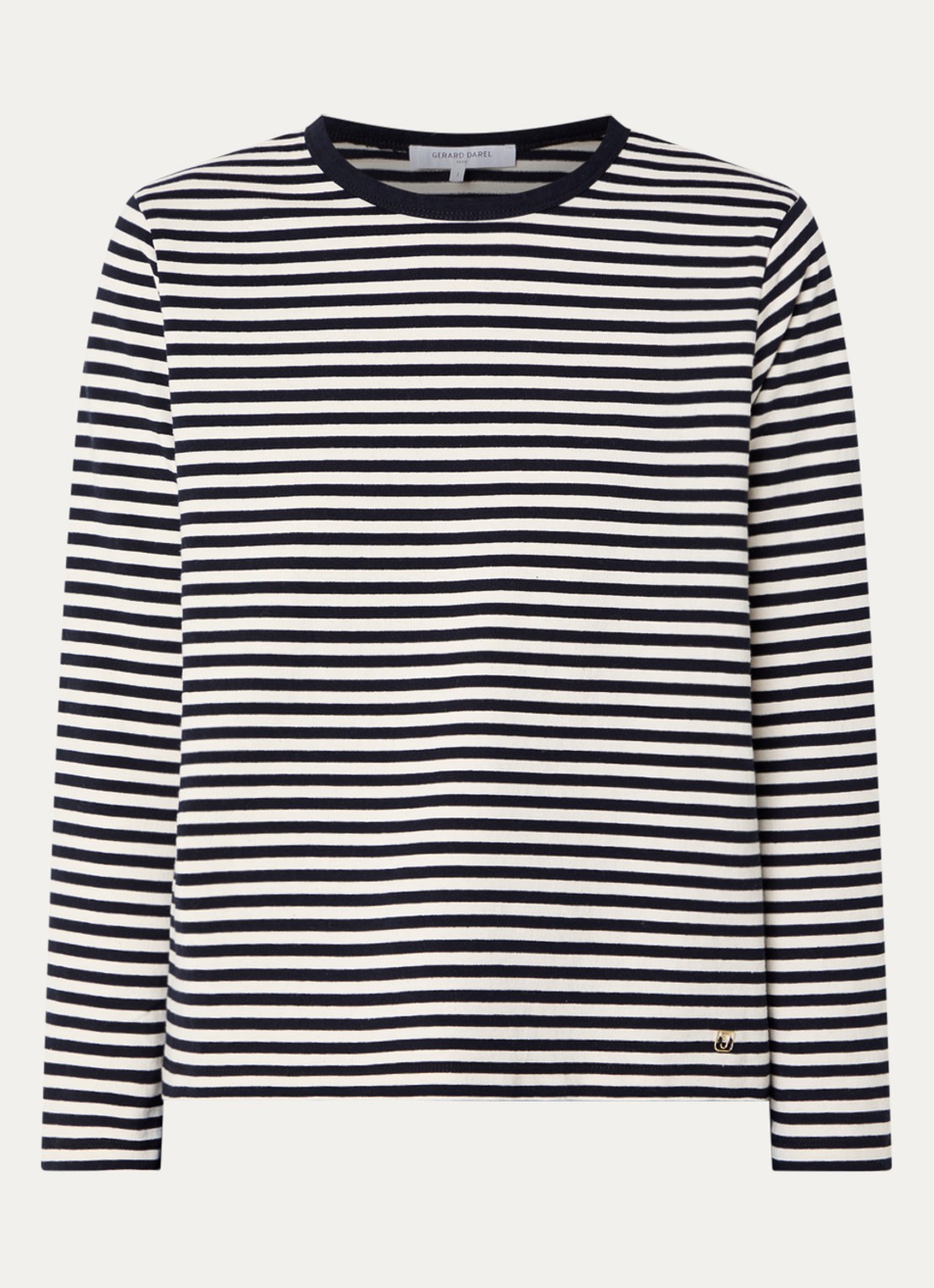 Gerard Darel Hulia longsleeve met streepprint - voorkant 2 creme