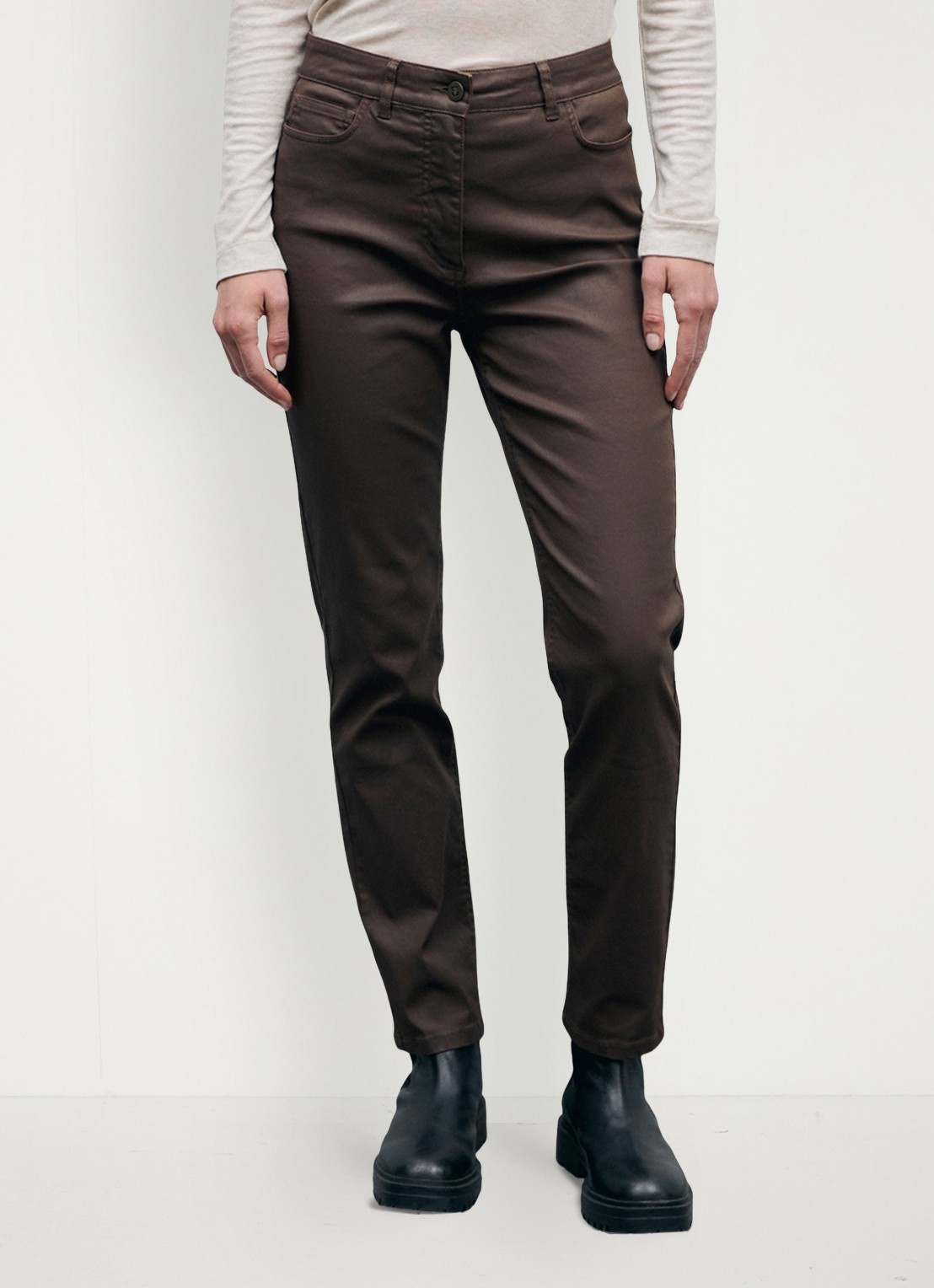 Gerard Darel Ilda high waist slim fit jeans - detail 3 bruin