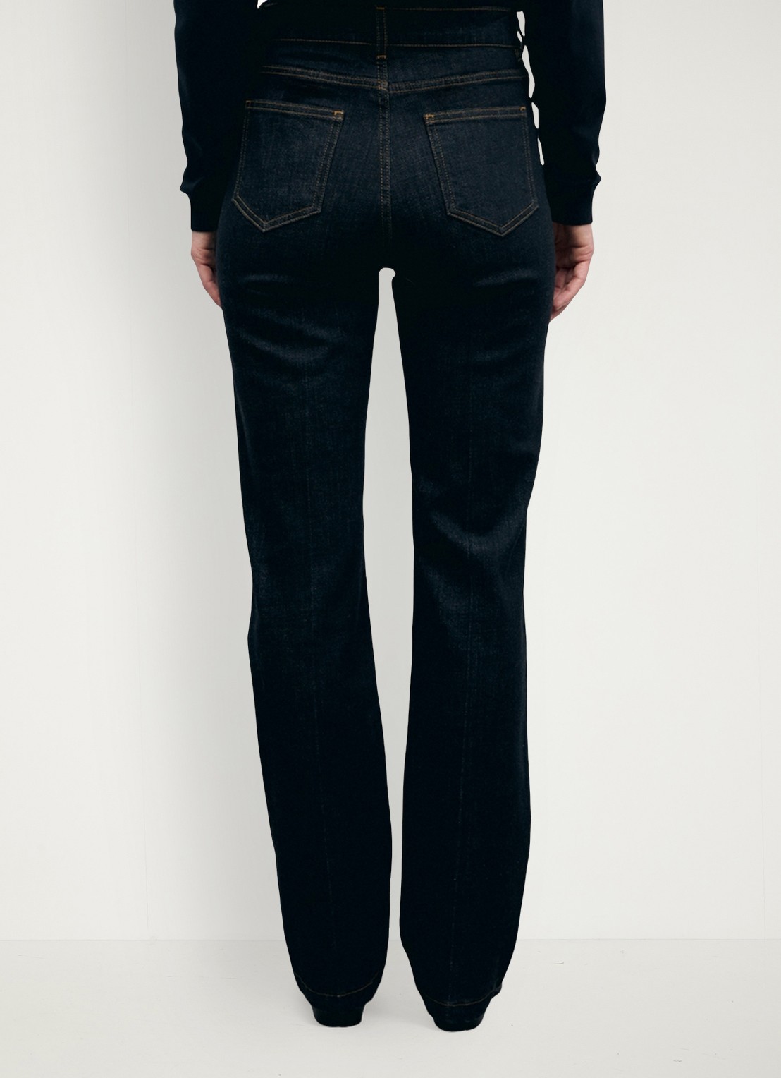 Gerard Darel Ivana high waist straight leg met donkere wassing - achterkant zwart