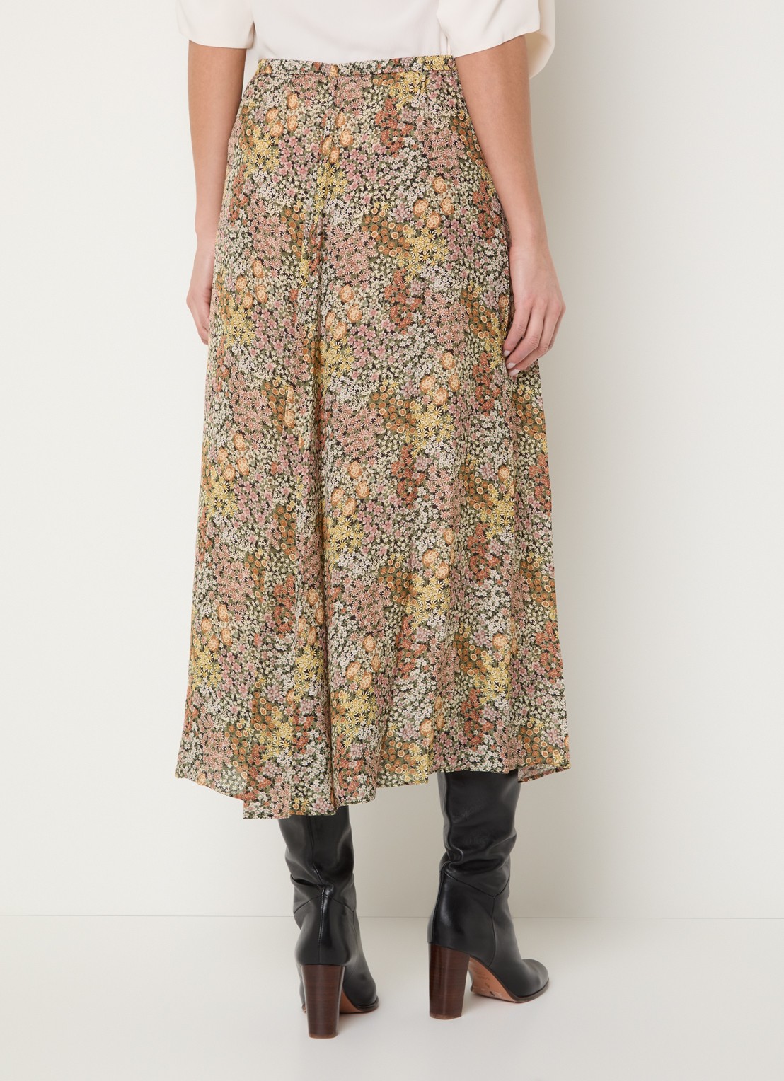 Gerard Darel Jasmyne midi A-lijn rok met bloemenprint - achterkant 4 multicolor