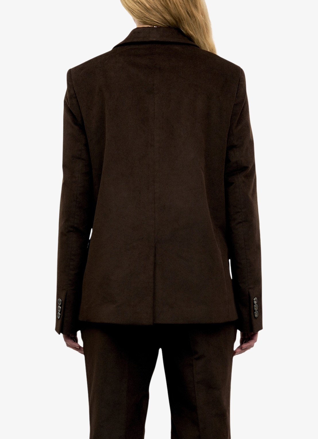 Gerard Darel Jem blazer van fluweel met klepzakken - achterkant donkerbruin