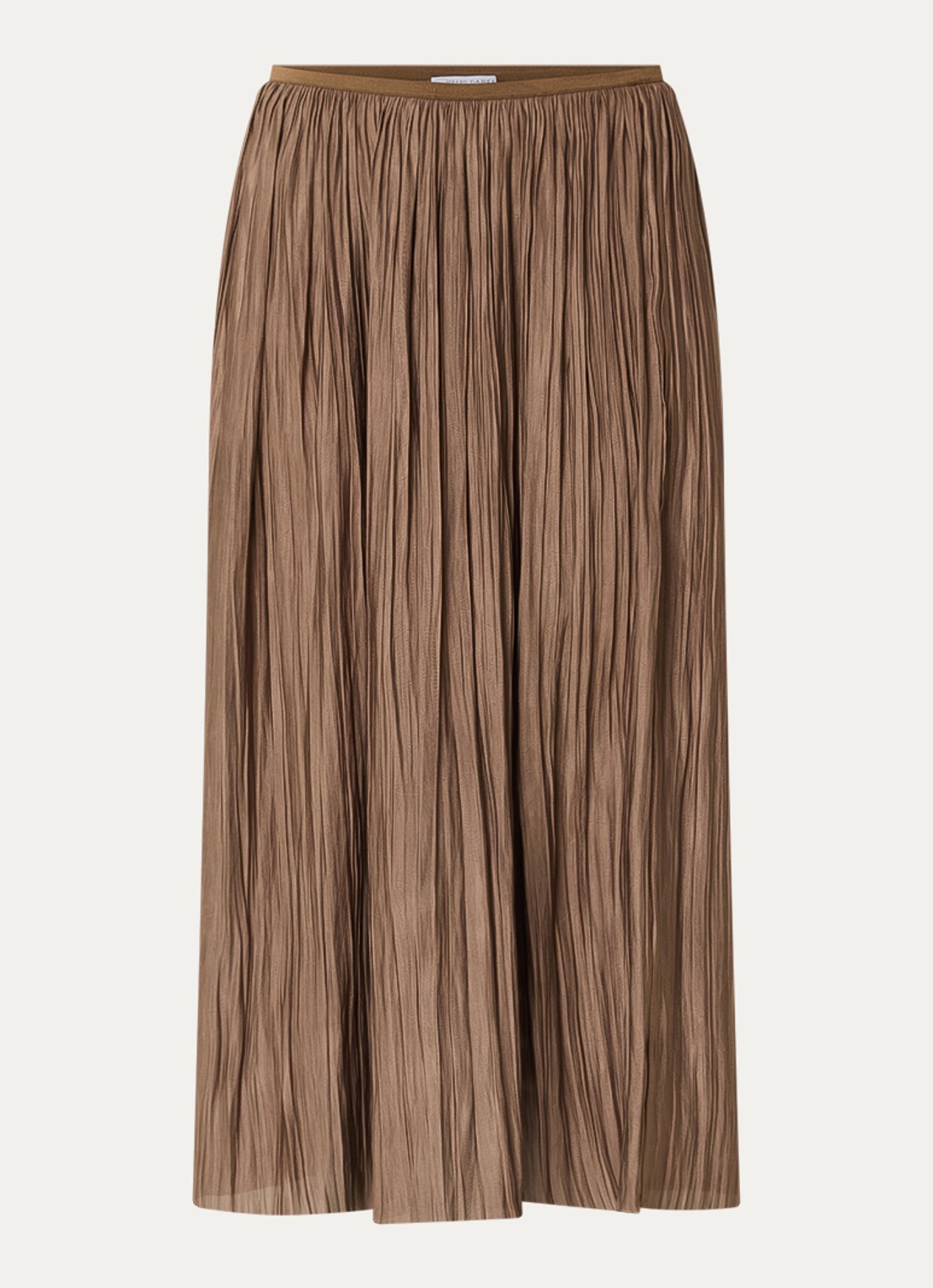 Gerard Darel Jocelyne midi rok met plissé - voorkant bruin