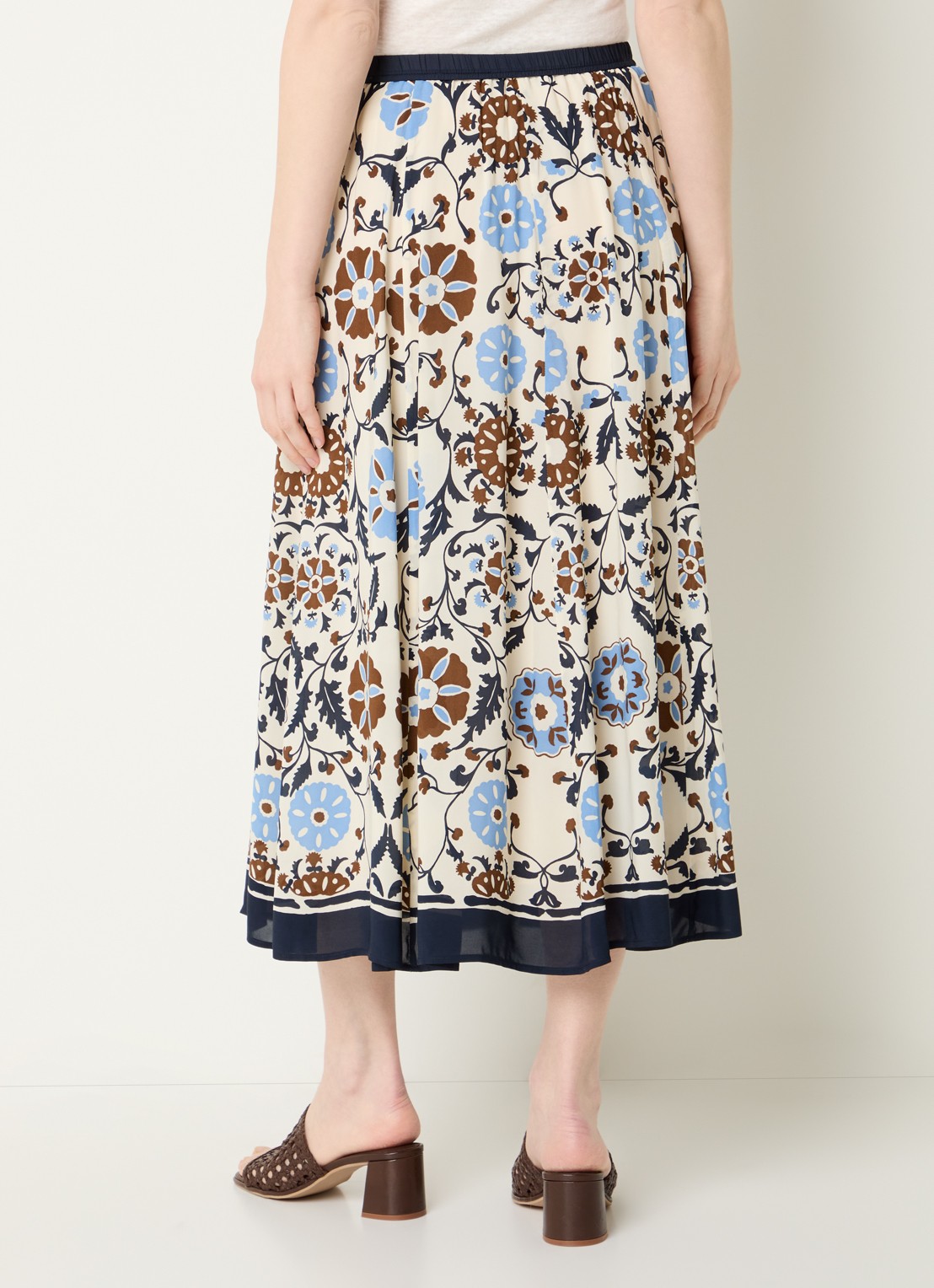 Gerard Darel Jonia midi rok met print - achterkant 4 blauw