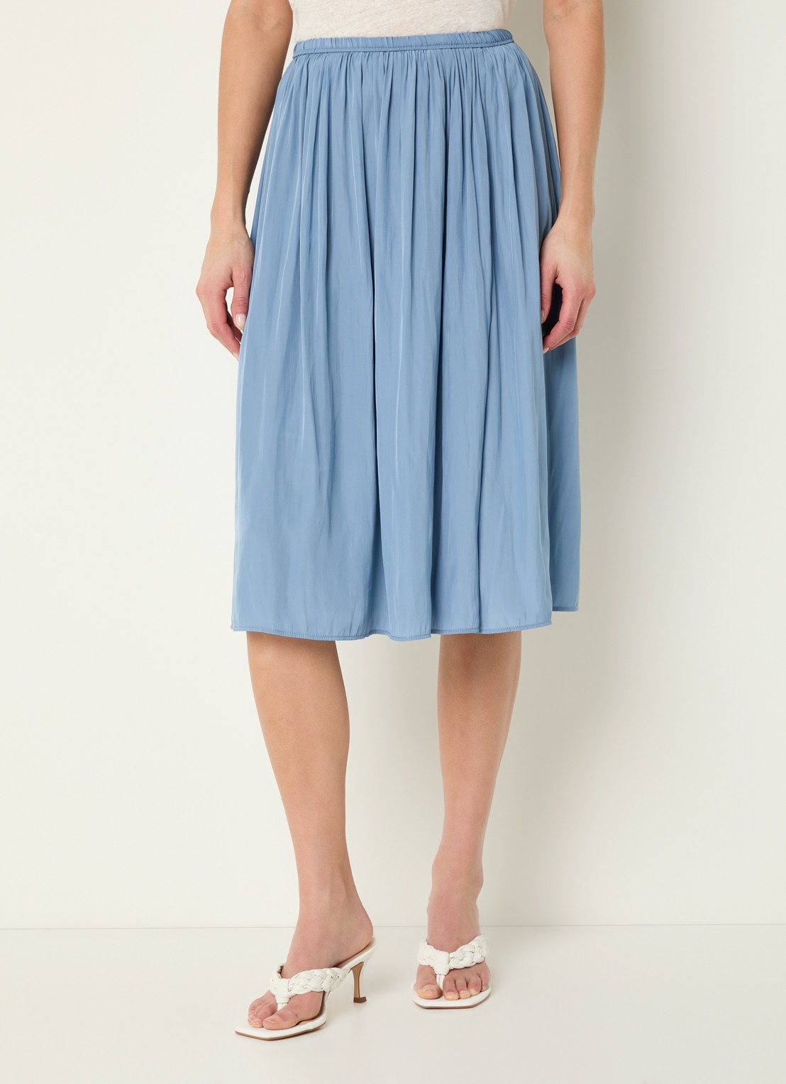 Gerard Darel Juliah midi rok met elastische band - detail 4 lichtblauw