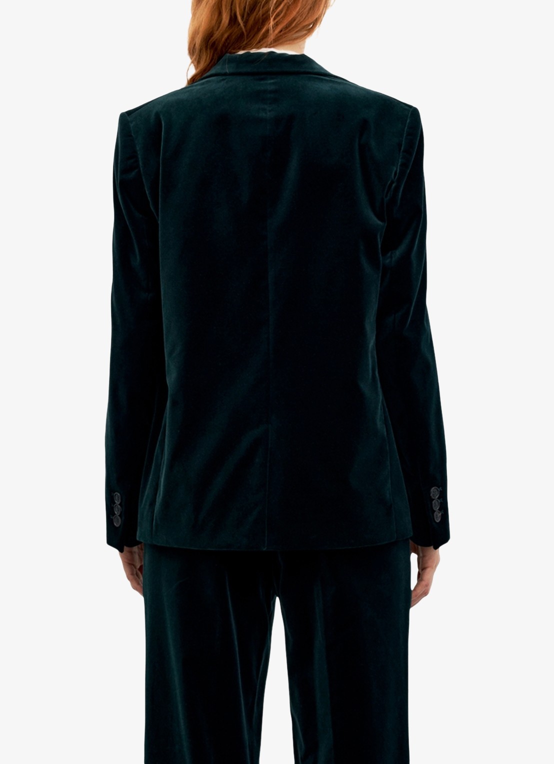 Gerard Darel Jyna blazer van fluweel met klepzakken - achterkant 3 groen