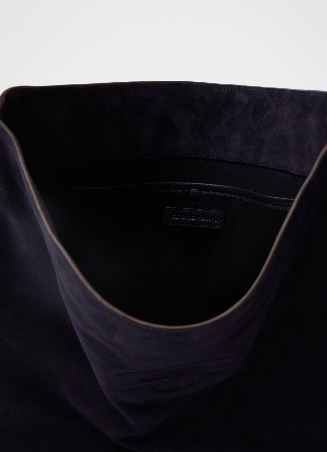 Gerard Darel Lady GD shopper van suède met logo - detail 3 donkerblauw