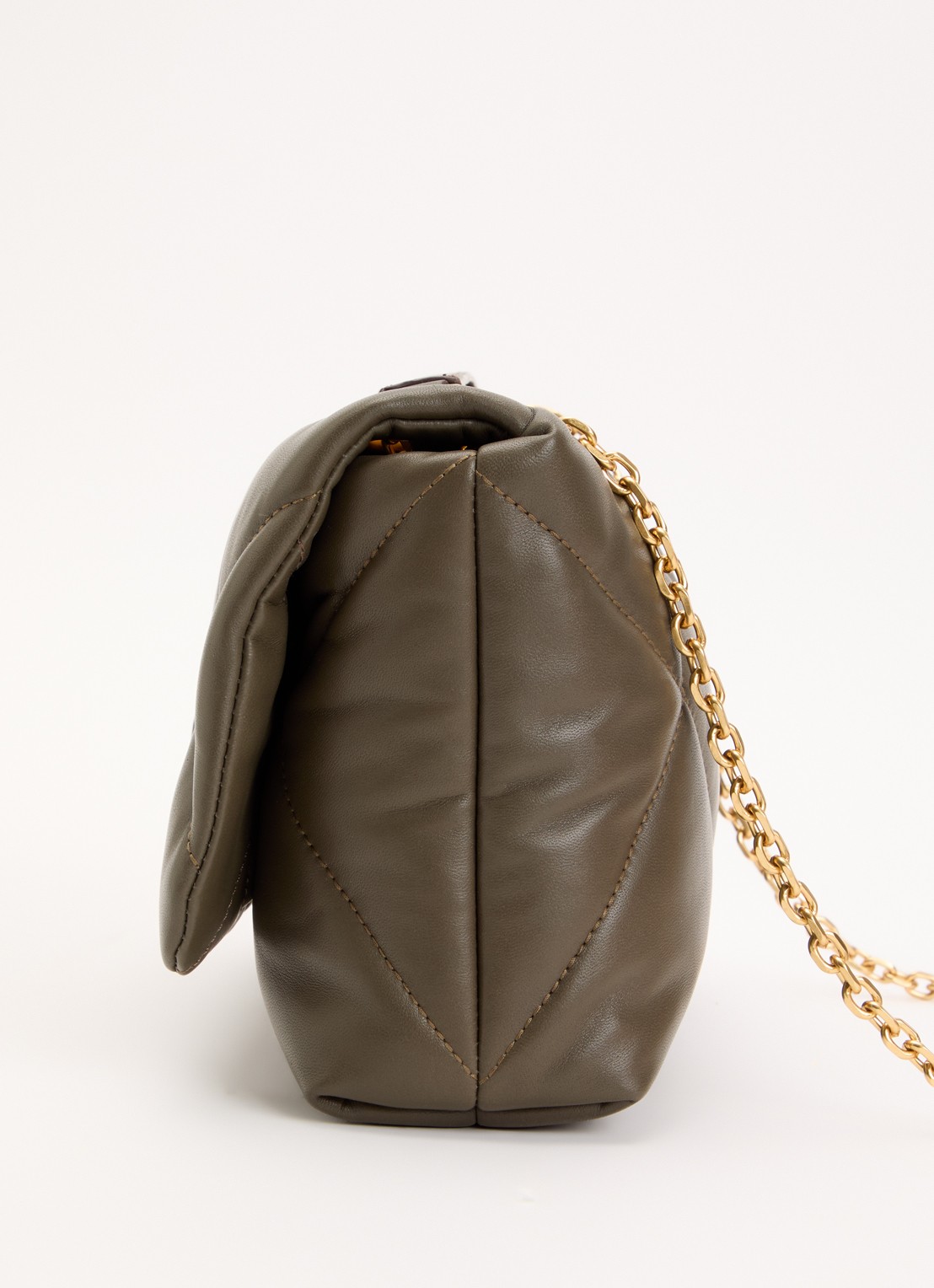 Gerard Darel LE Fanny schoudertas van leer met verstelbare schouderriem - detail 3 bronsgroen
