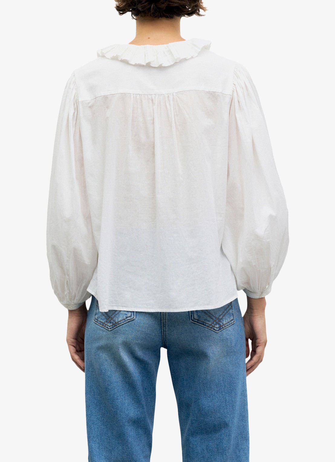Gerard Darel Leone tuniek met ruches - achterkant 3 wit