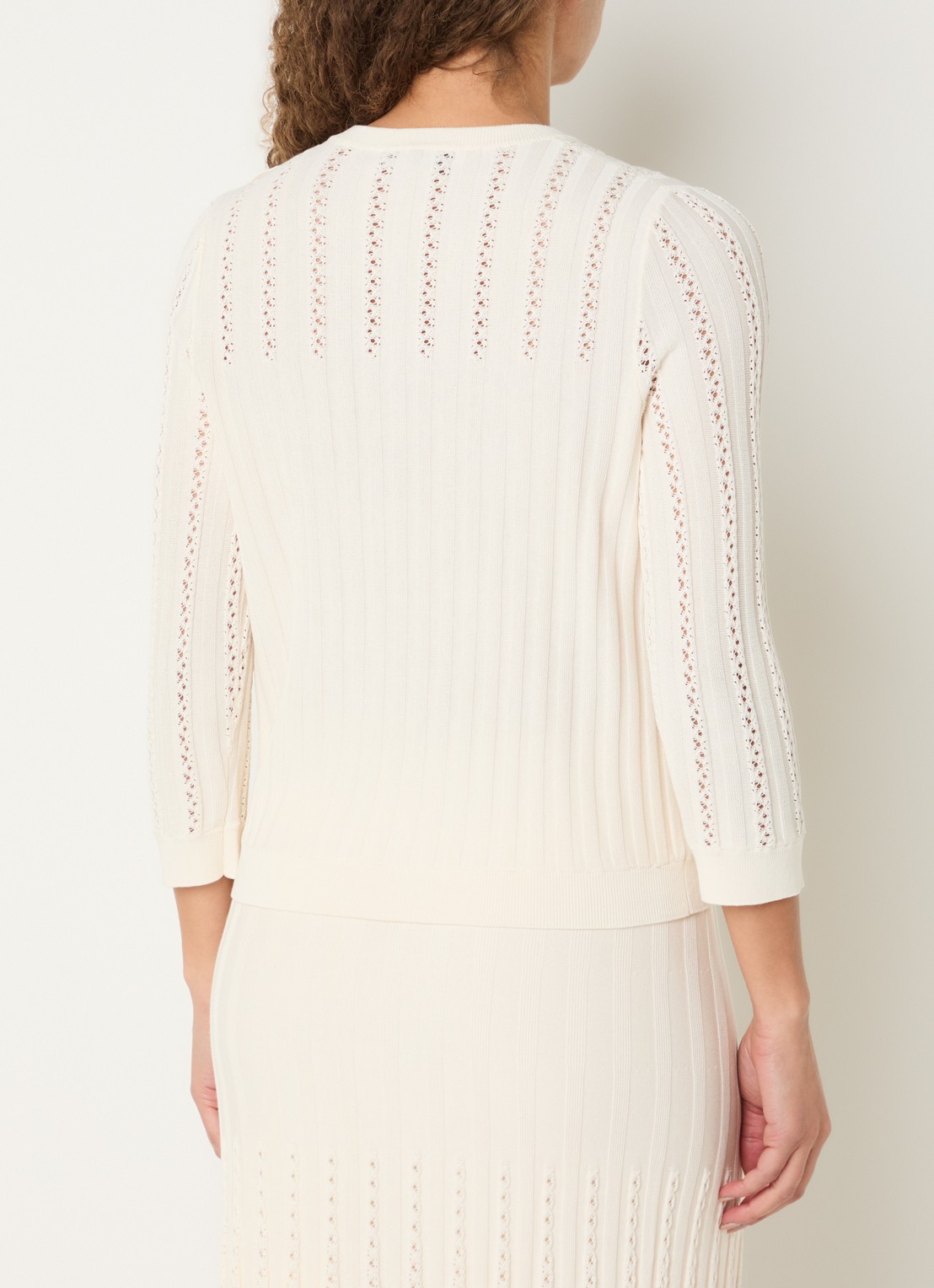 Gerard Darel Lhena tuniek met bloemenprint - achterkant 3 creme