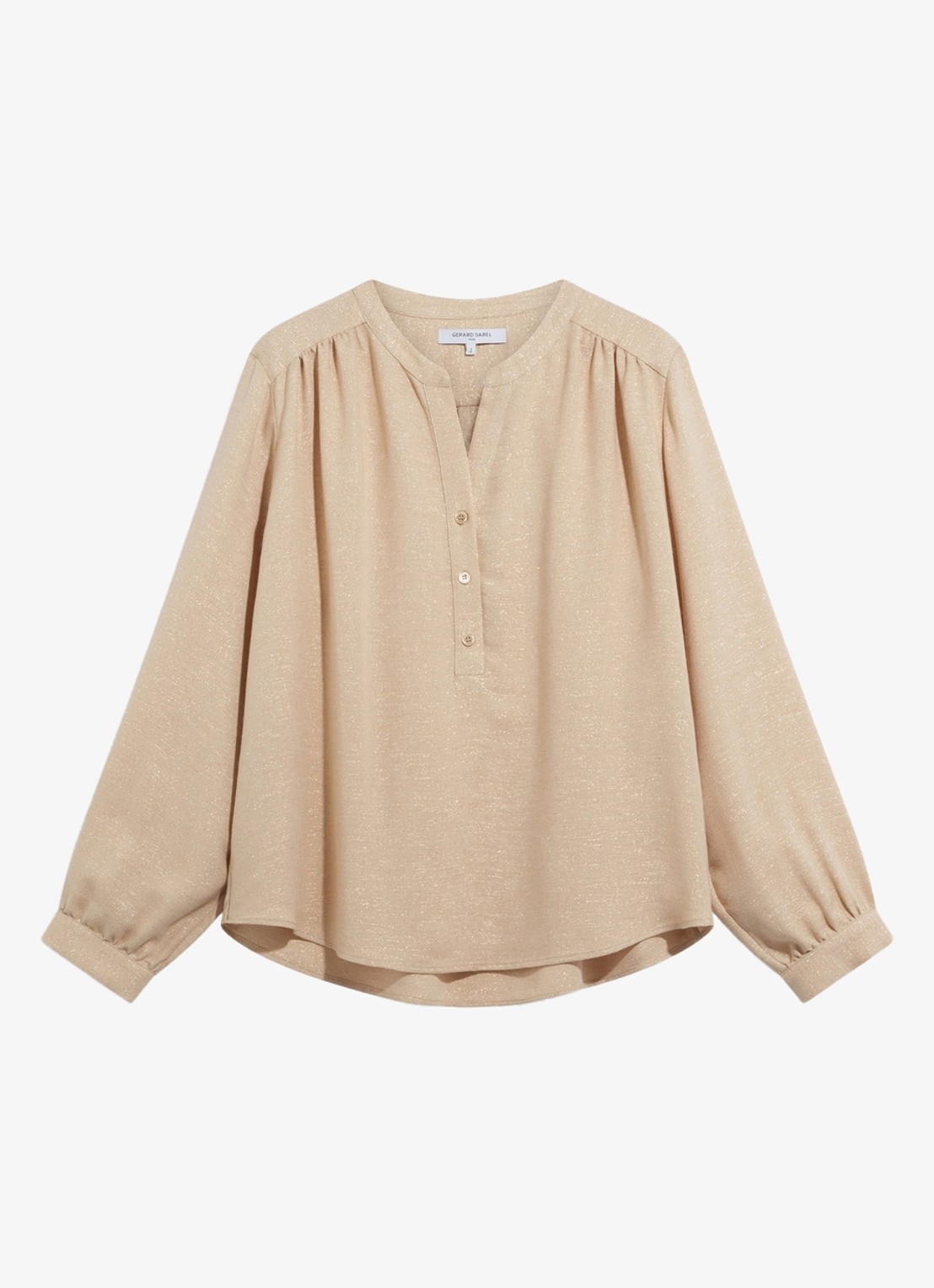 Gerard Darel Liset tuniek met lurex - voorkant 2 zand