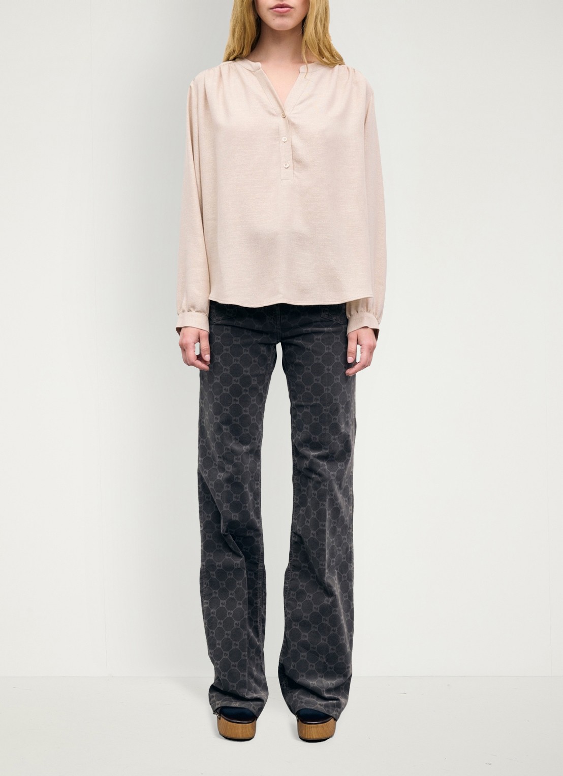 Gerard Darel Liset tuniek met lurex - voorkant 3 zand