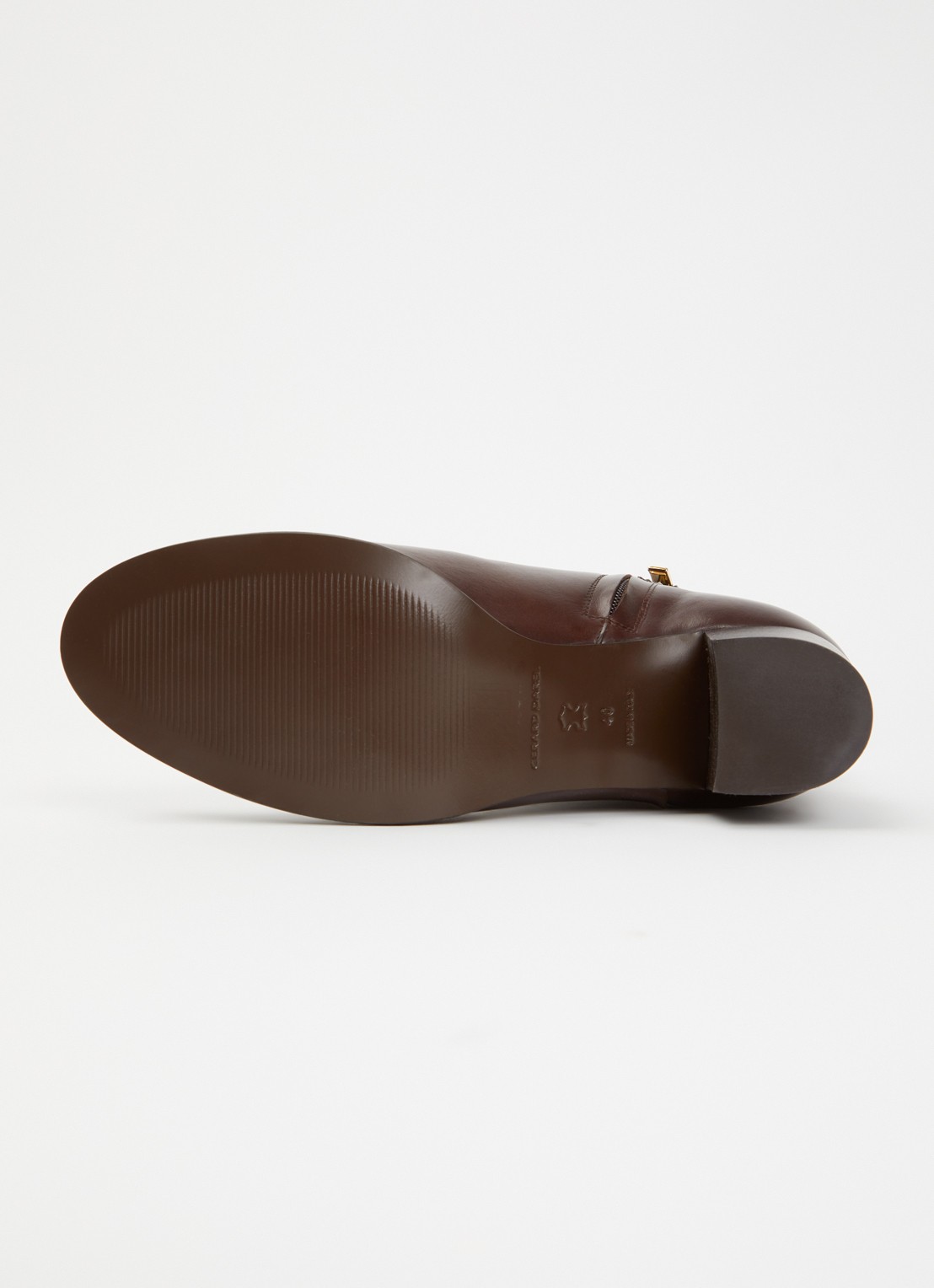 Gerard Darel Liz enkellaarsje van leer - detail 3 donkerbruin