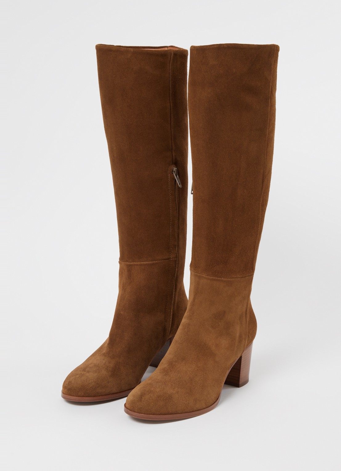 Gerard Darel Lizzie laars van suède - detail 2 camel