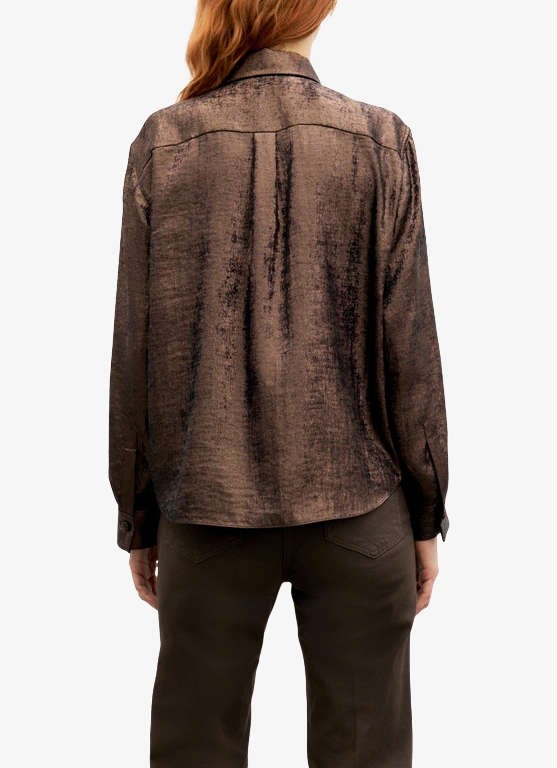 Gerard Darel Loyce blouse met glitter - achterkant 4 bruin