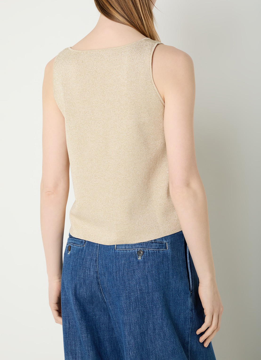 Gerard Darel Luana top met lurex - achterkant beige