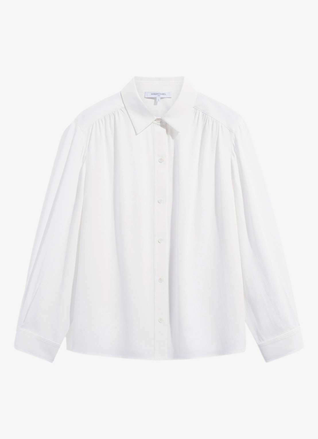 Gerard Darel Lyla blouse met streepprint - voorkant 6 lichtblauw