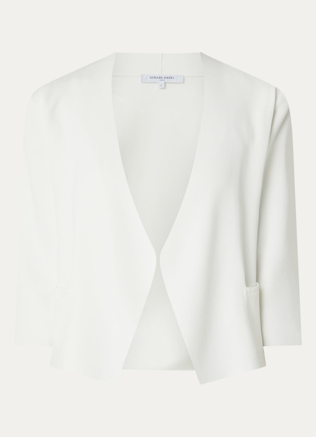 Gerard Darel Lynaya openvallend vest met steekzakken - voorkant wit