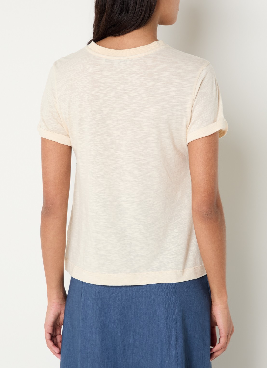 Gerard Darel Manolia T-shirt met paisley dessin - achterkant 4 creme