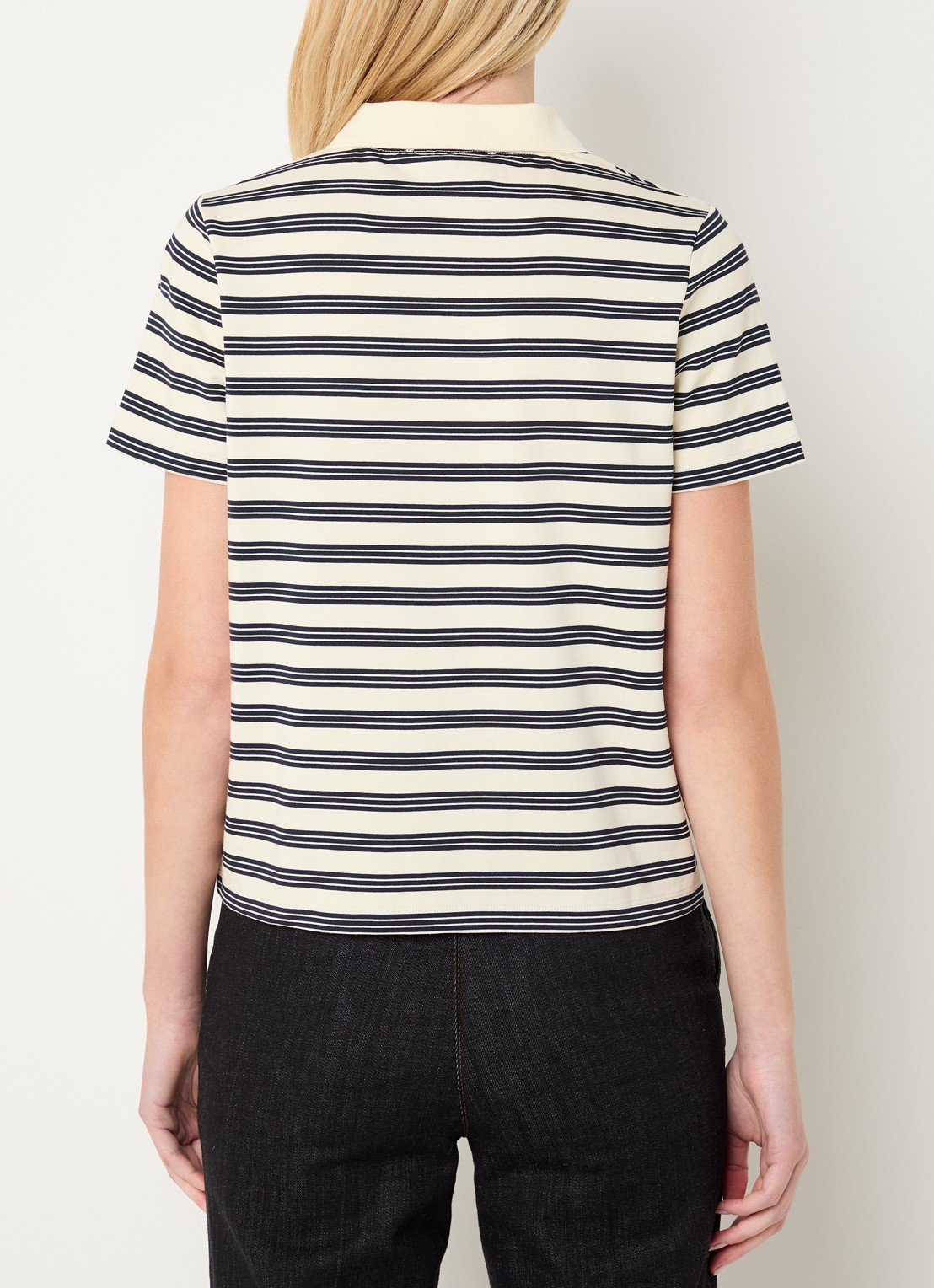 Gerard Darel Marcie polo met streepprint - achterkant 4 ivoor