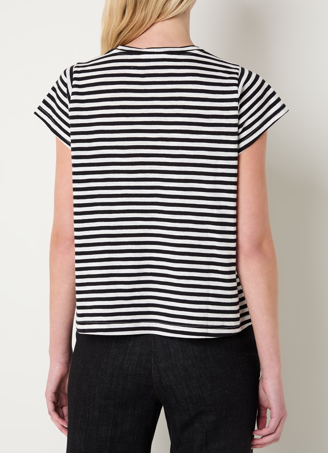 Gerard Darel Mayane T-shirt met streepprint - achterkant 3 wit