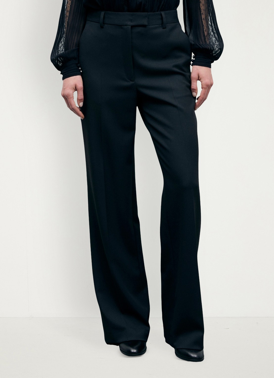 Gerard Darel Meg high waist straight leg pantalon - detail 2 zwart