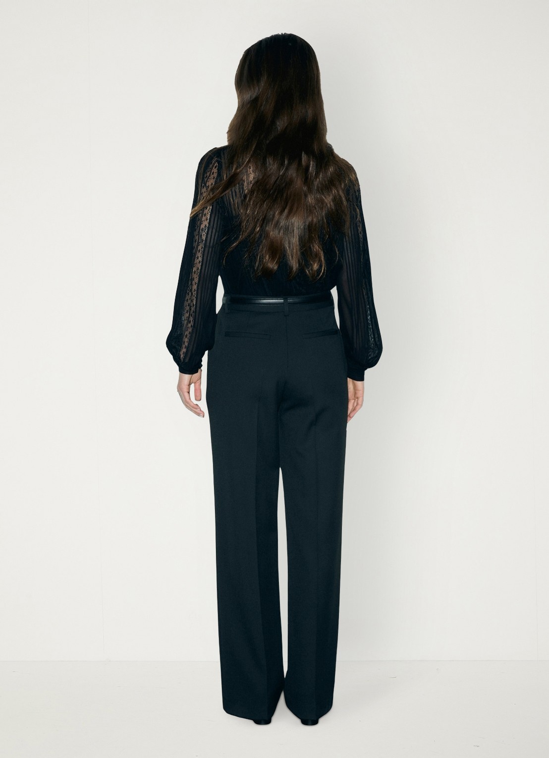 Gerard Darel Meg high waist straight leg pantalon - detail 3 zwart