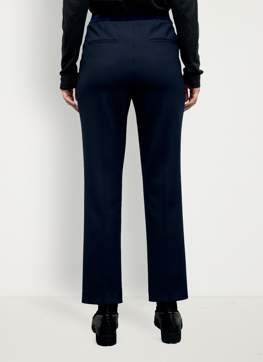 Gerard Darel Mei mid waist slim fit pantalon - achterkant 3 donkerblauw
