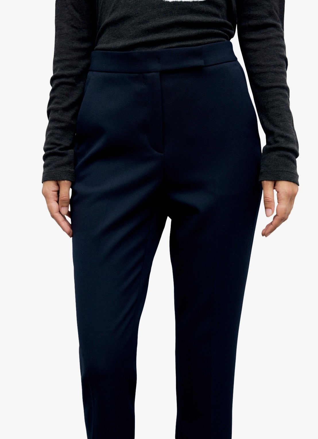 Gerard Darel Mei mid waist slim fit pantalon - detail 4 donkerblauw