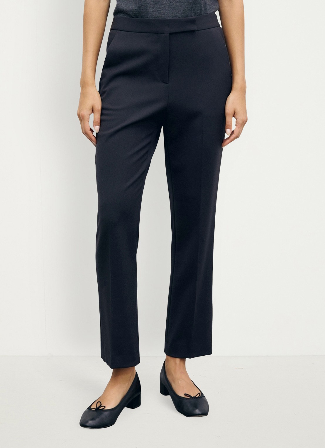 Gerard Darel Mei mid waist slim fit pantalon - detail 3 zwart