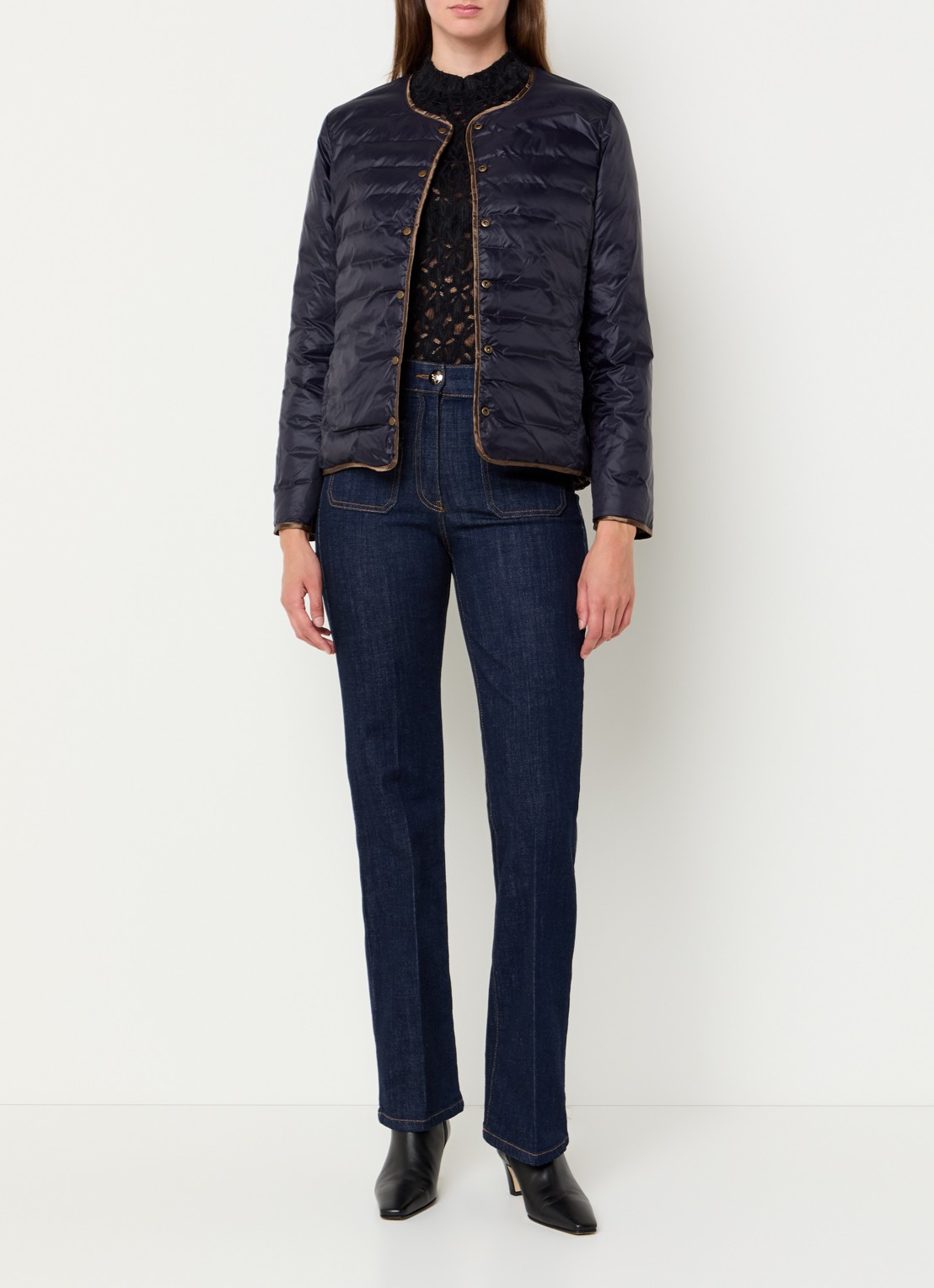 Gerard Darel Micaela reversible gewatteerd jack met donsvulling - voorkant 4 bruin