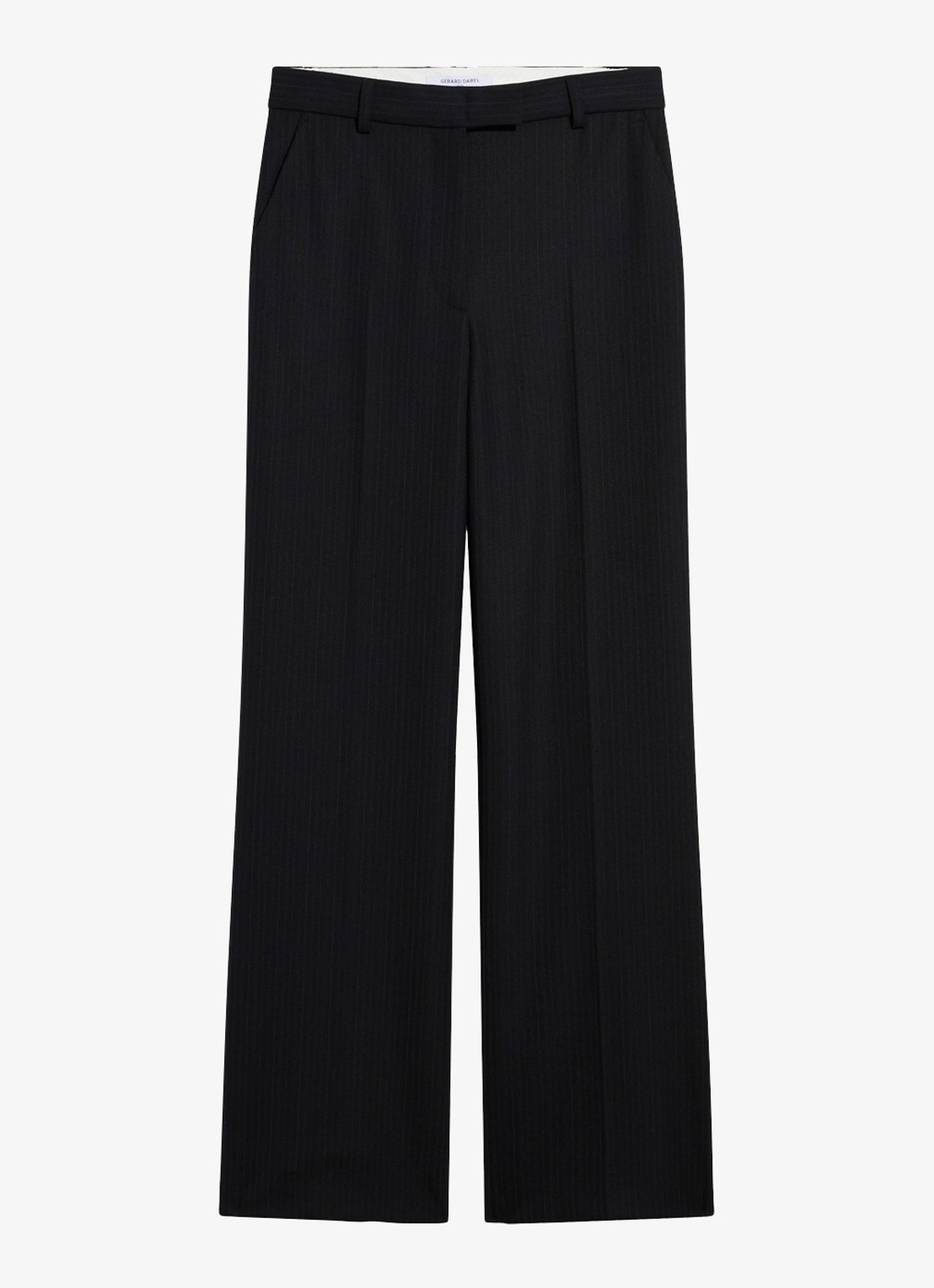 Gerard Darel Mimi wide leg pantalonin wolblend - voorkant zwart