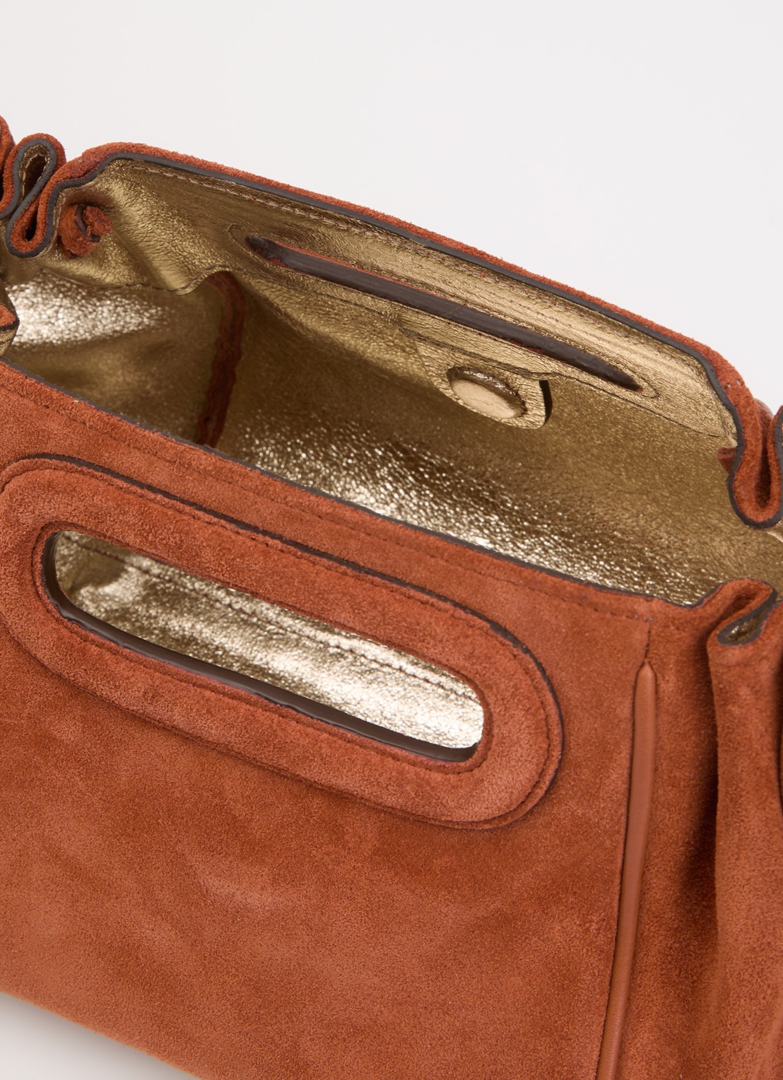 Gerard Darel Mini Dany schoudertas van suéde  - detail 3 roestbruin