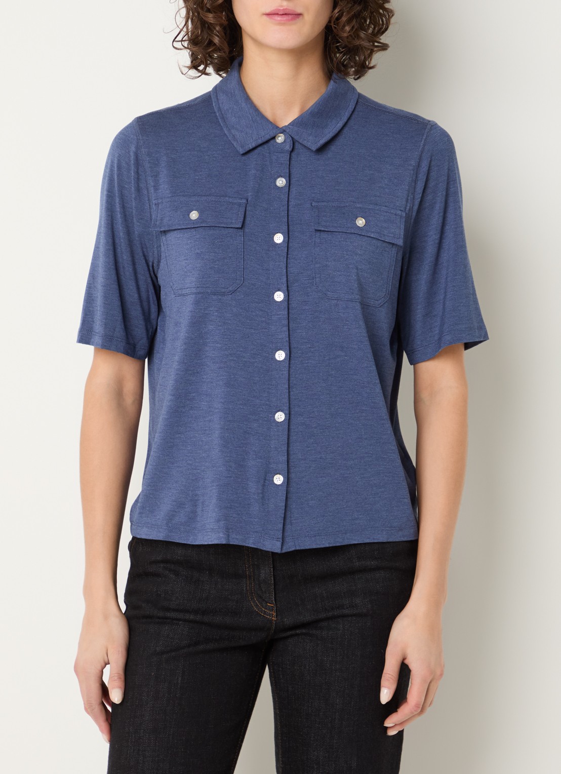 Gerard Darel Myla blouse met borstzakken - detail 4 indigo