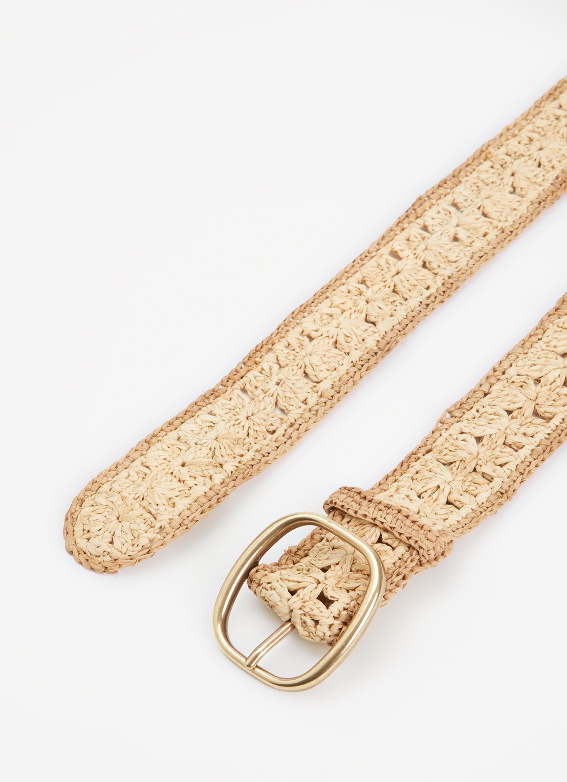 Gerard Darel Paloma riem van raffia - detail 2 beige