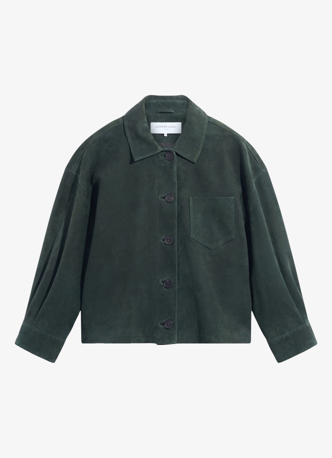 Gerard Darel Pia overshirt van suède - voorkant 3 groen