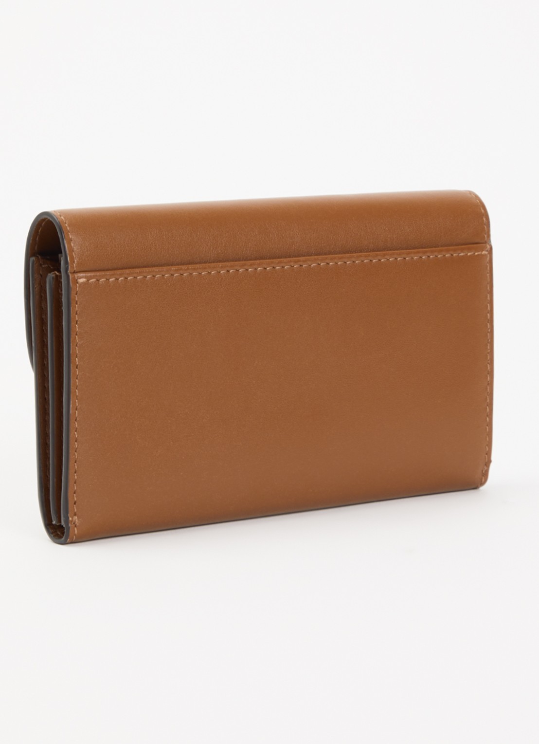Gerard Darel Portemonnee van leer met logo - achterkant cognac
